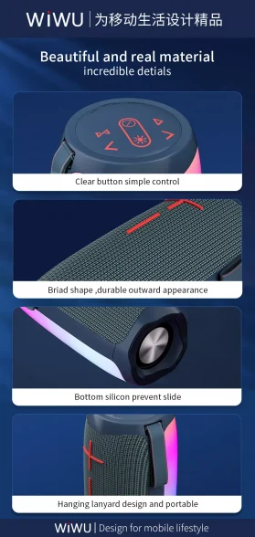 اسپیکر بلوتوث ویوو مدل WiWU Thunder Wireless Speaker P40