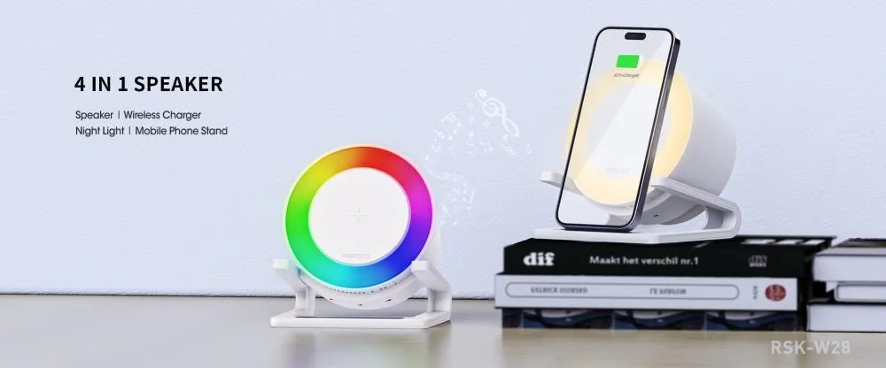 اسپیکر و شارژر رچی مدل RECCI Wireless Charger RSK-W28
