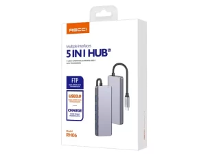خرید هاب رسی مدل Recci 5-in-1 Hub RH06