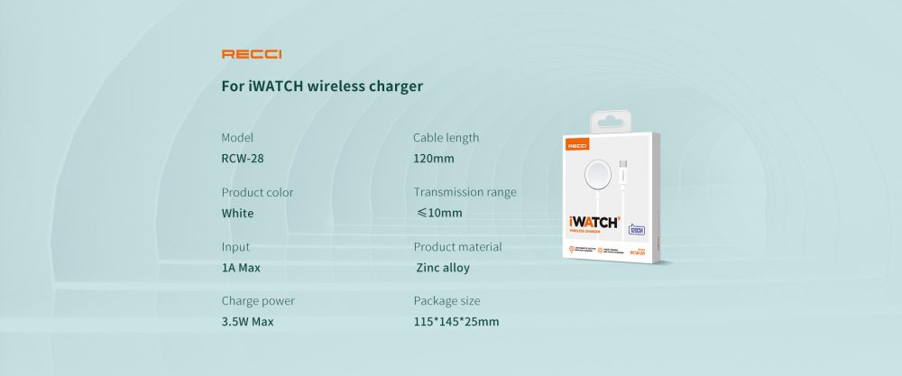 شارژر مگنتی رچی مدل Recci Watch Wireless Charger RCW-28 مناسب سری ساعت های اپل - Image 7