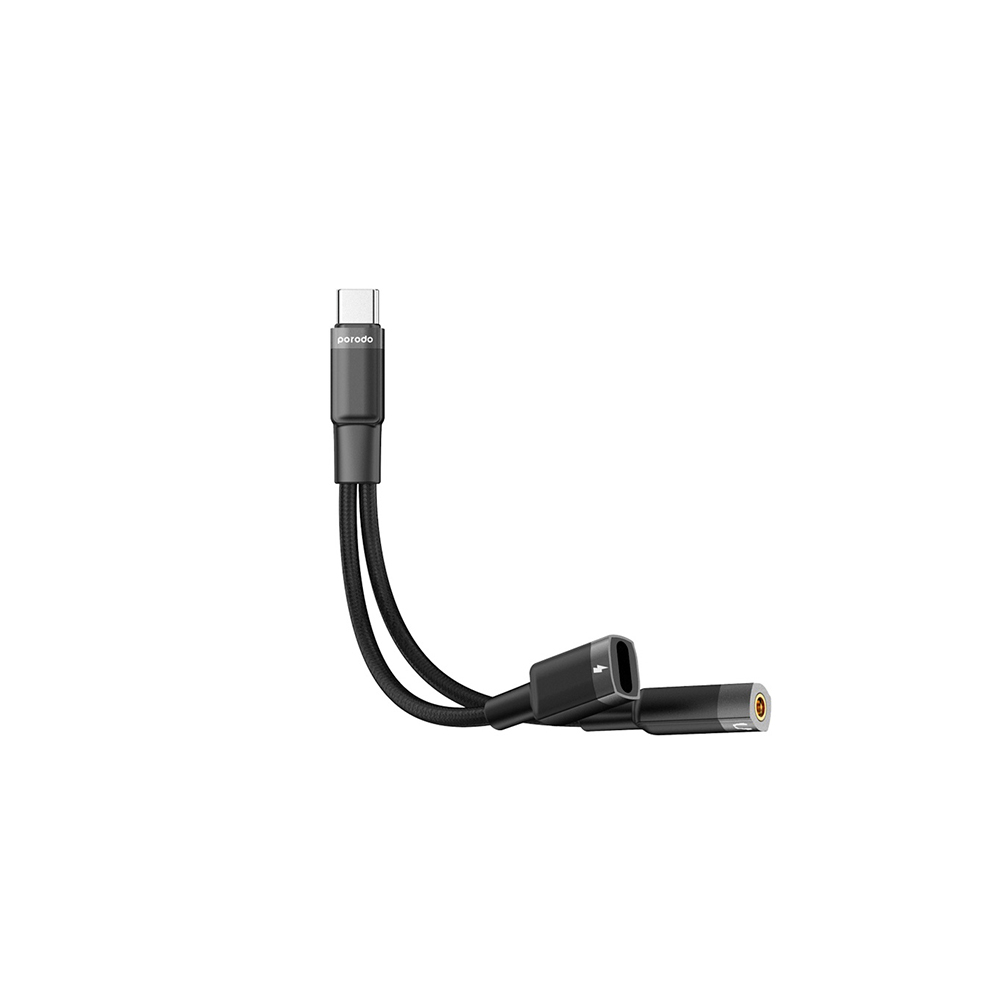 آداپتور صوتی و شارژ تایپ سی پرودو مدل Porodo CCJHCA converter adapter type-c