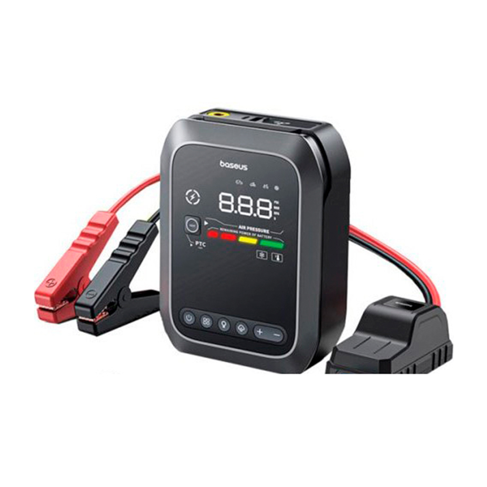 جامپ استارتر و پمپ باد و پاوربانک بیسوس Baseus GB/T35590 super energy 4-in-1 car jump starter