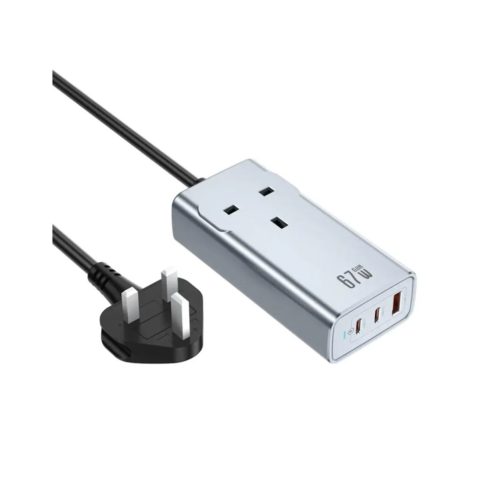 چندراهی برق و شارژر گرین لیون Green Lion GN67WADUK 67W GaN Premium AC Socket
