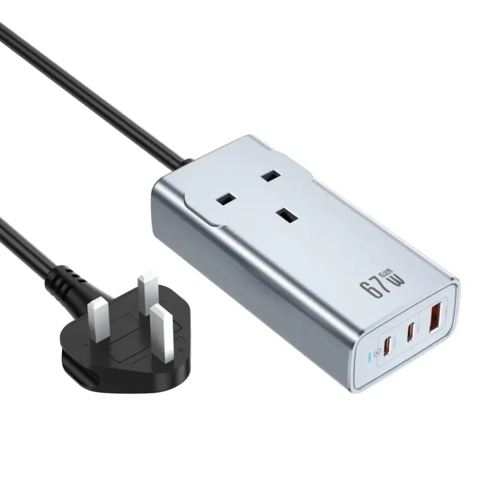 چندراهی برق و شارژر گرین لیون Green Lion GN67WADUK 67W GaN Premium AC Socket - Image 2