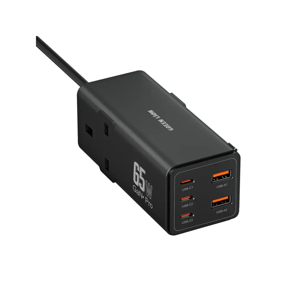 هاب شارژر گرین لیون Green Lion GN7N1G65PST 7 In 1 GaN 65W Power Strip