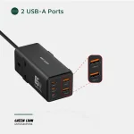 هاب شارژر گرین لیون Green Lion GN7N1G65PST 7 In 1 GaN 65W Power Strip - Image 3