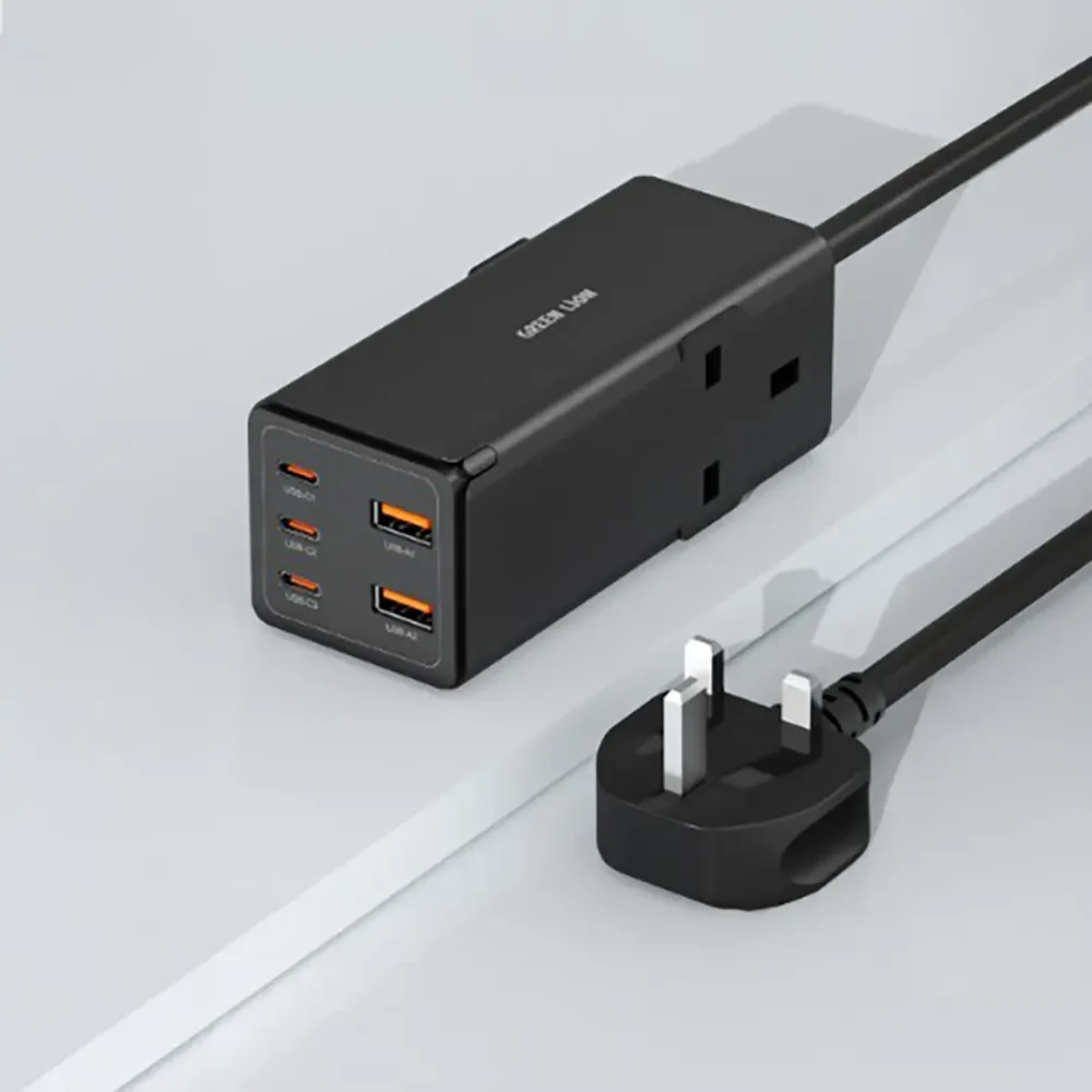 هاب شارژر گرین لیون Green Lion GN7N1G65PST 7 In 1 GaN 65W Power Strip - Image 5