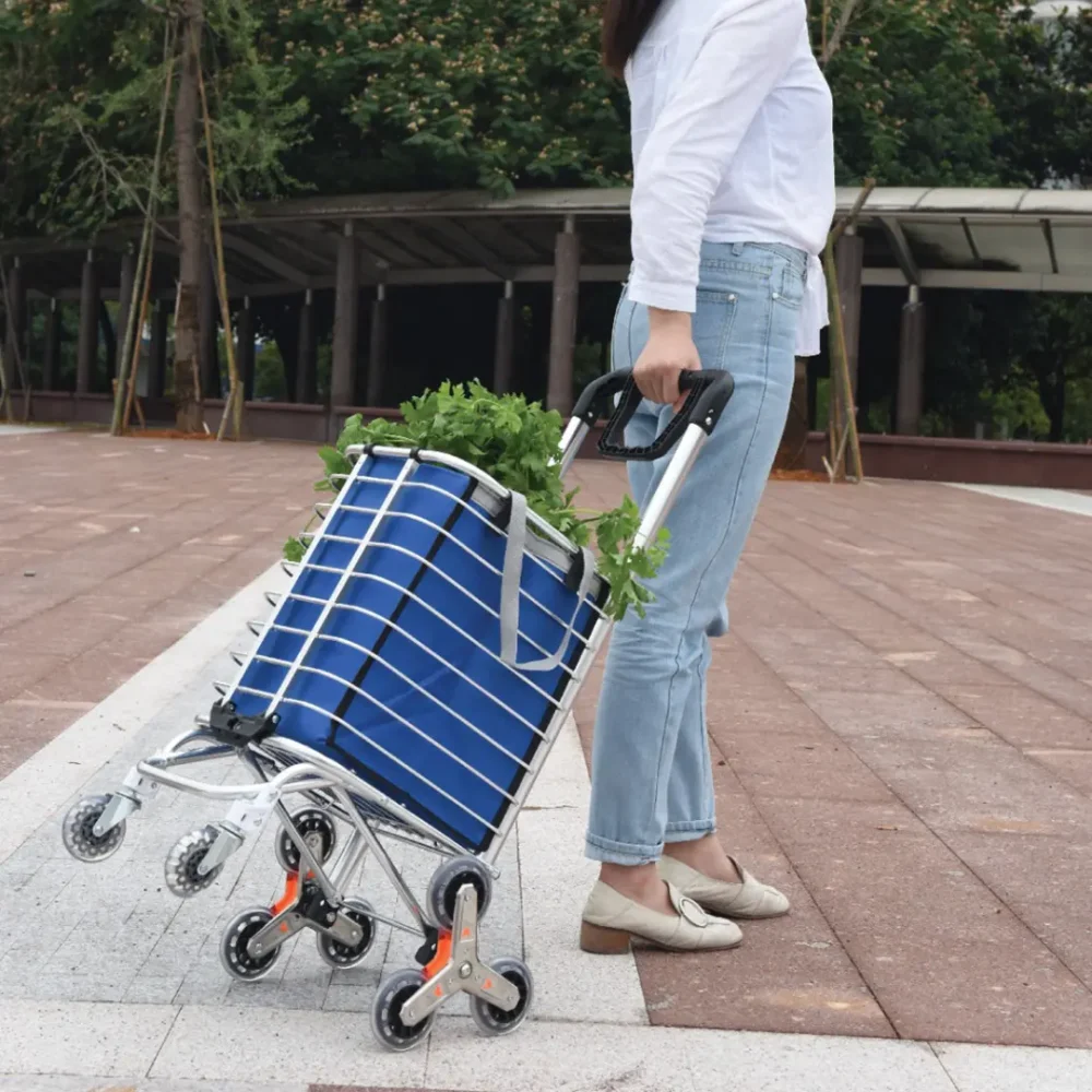 چرخ دستی تاشو گرین لاین مدل Green Lion GNFLDSHPTR Foldable Shopping Trolley - Image 6