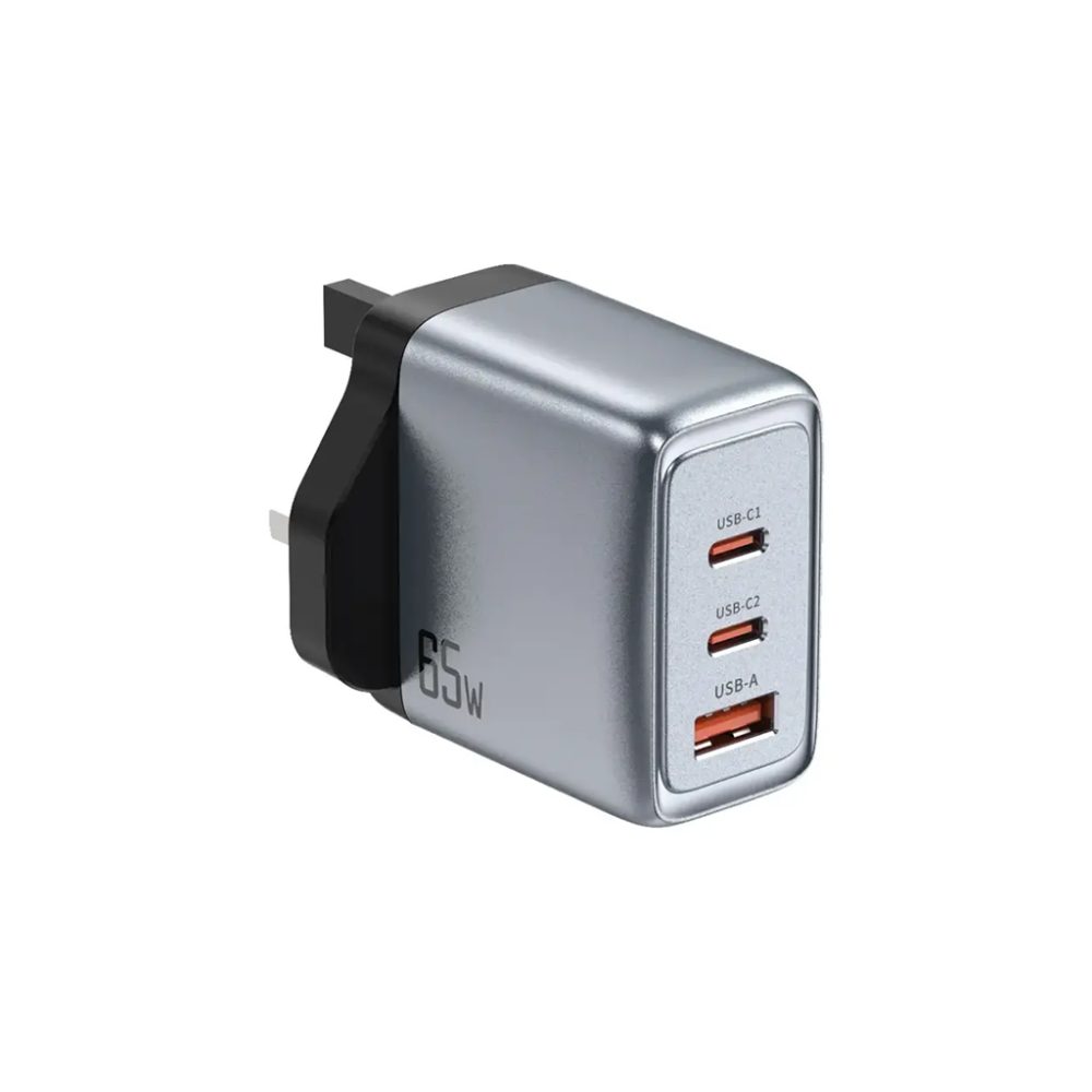 شارژر دیواری گرین لیون Green Lion GNGAN65WUK GaN Premium UK Plug Wall Charger 65W