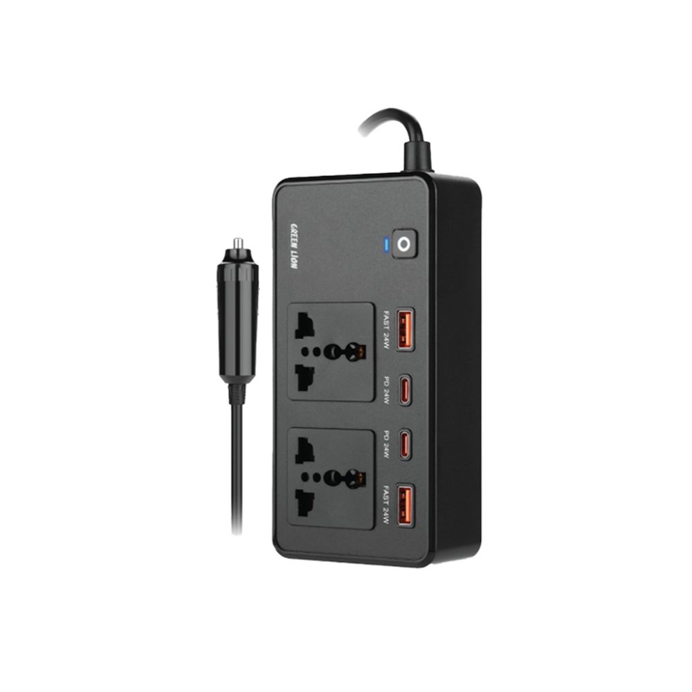 اینورتر فندکی خودرو گرین لاین Green Lion GNGC200CIN Car Inverter GC-200 - Image 2