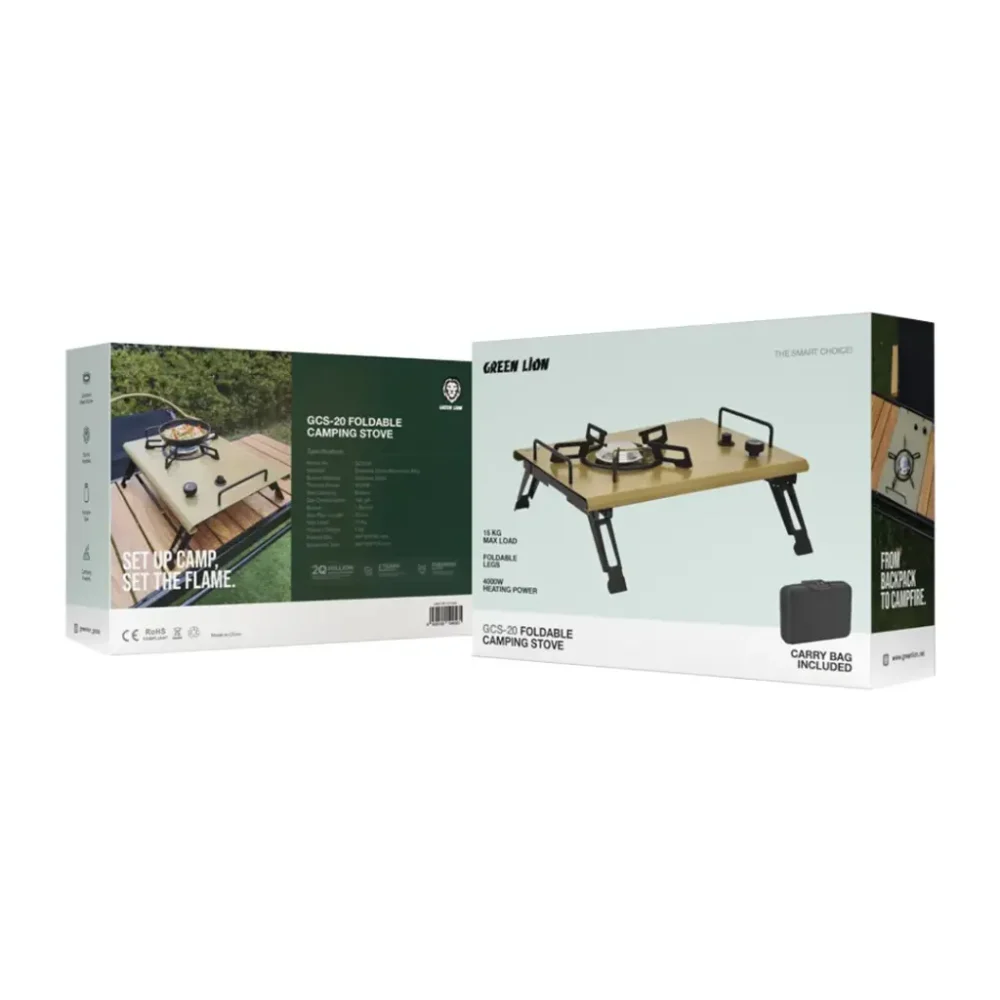 اجاق گاز مسافرتی گرین لیون Green Lion GNGC2FLSTOV GCS-20 Foldable Camping Stove - Image 4