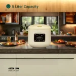 پلوپز دیجیتال 5لیتری گرین لاین Green Lion GNGRC20RC5L GRC-20 Digital Rice Cooker 5L - Image 6