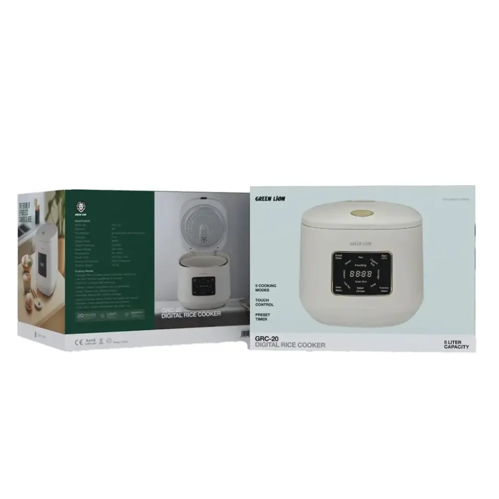 پلوپز دیجیتال 5لیتری گرین لاین Green Lion GNGRC20RC5L GRC-20 Digital Rice Cooker 5L - Image 9