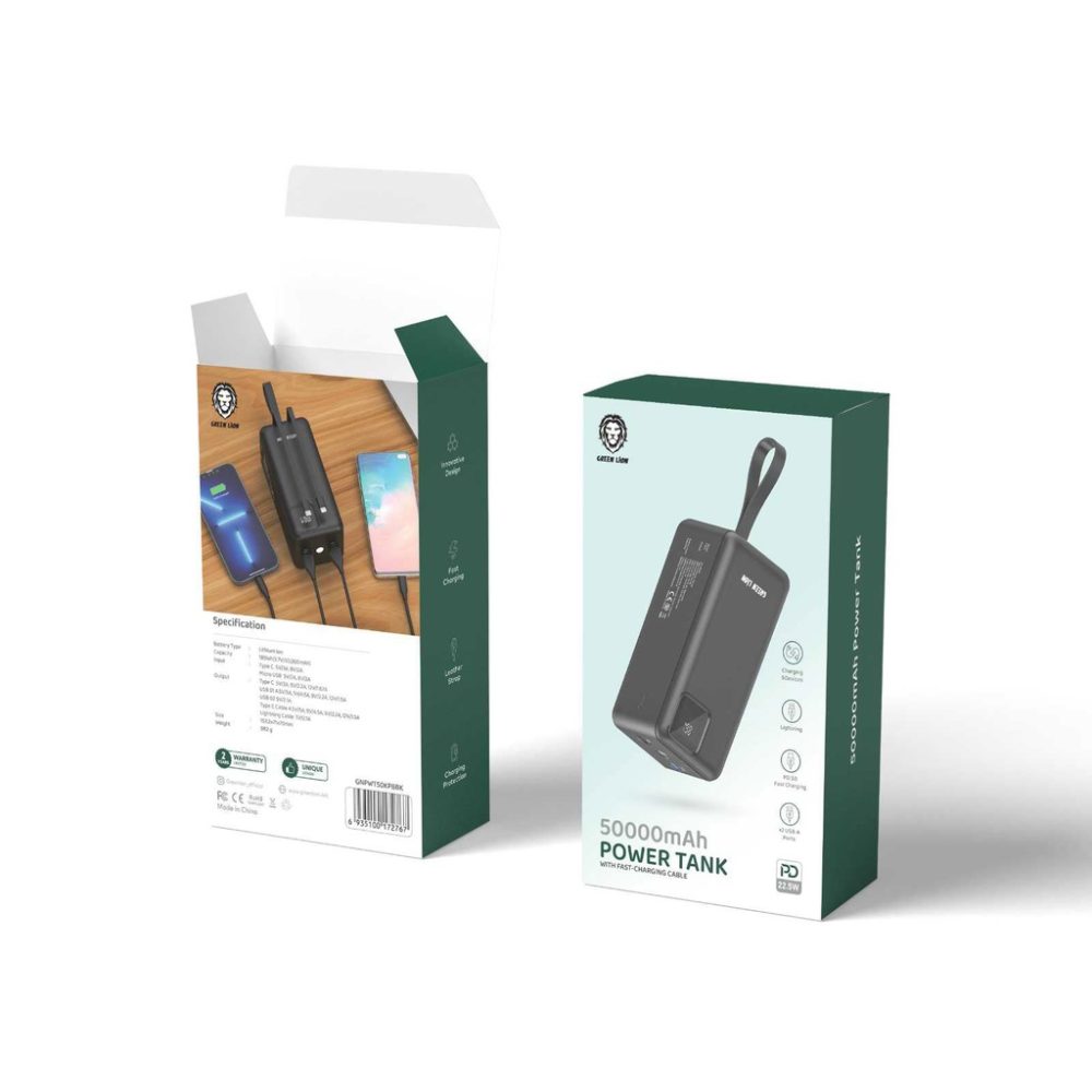 پاور بانک  گرین لیون Green Lion GNPWT50KPB Power Tank Power Bank 50000mAh - Image 4