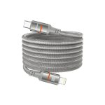 کابل شارژ تایپ سی به لایتنینگ پرودو Porodo PD-CBL0030 30W Type-C to Lightning Magnetic Braided Cable 1.2M