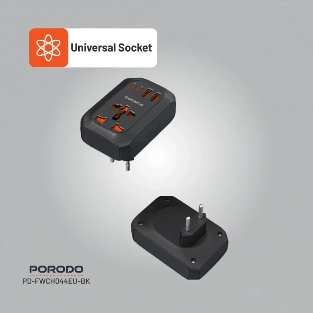 آداپتور برق پرودو Porodo PD-FWCH044EU Universal AC Adapter Multi-Device Charging EU Plug - Image 4