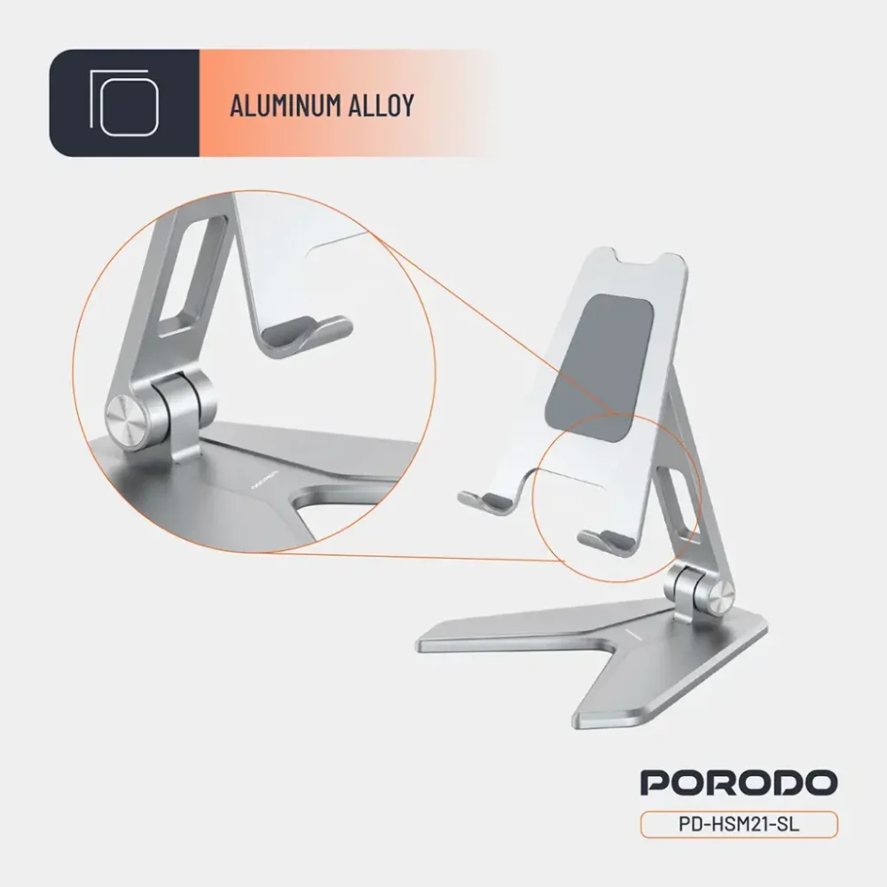 استند موبایل پرودو Porodo PD-HSM21 Aluminum Alloy Mobile Stand - Image 5