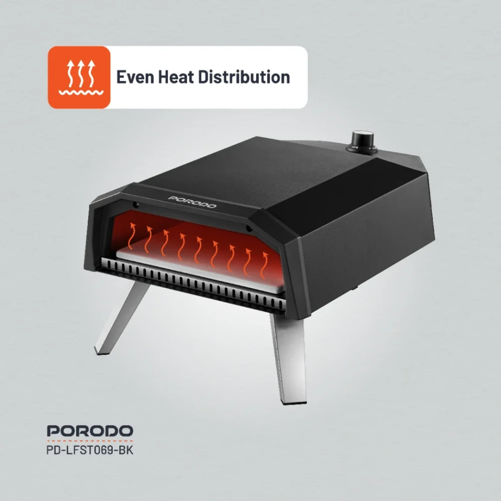 فر گازی پیتزای فضای باز پرودو ۱۲ اینچی Porodo PD-LFST069 Lifestyle 12" Pizza Outdoor Oven - Image 3
