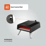 فر گازی پیتزای فضای باز پرودو ۱۲ اینچی Porodo PD-LFST069 Lifestyle 12" Pizza Outdoor Oven - Image 4
