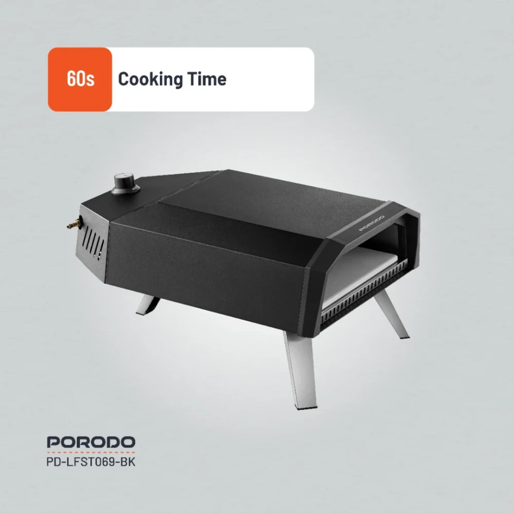 فر گازی پیتزای فضای باز پرودو ۱۲ اینچی Porodo PD-LFST069 Lifestyle 12" Pizza Outdoor Oven - Image 6