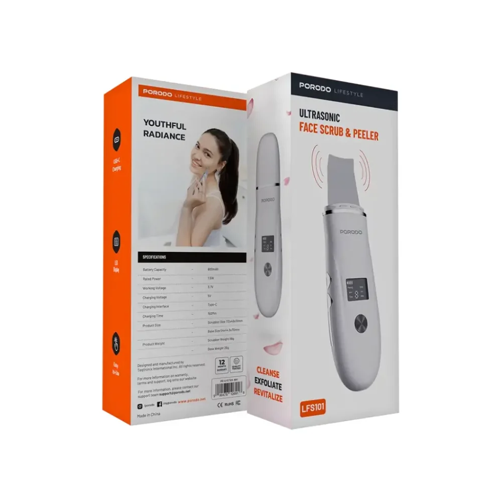 دستگاه اسکراب و لایه بردار صورت پرودو Porodo PD-LFST101 Lifestyle Ultrasonic Face Scrub & Peeler - Image 4