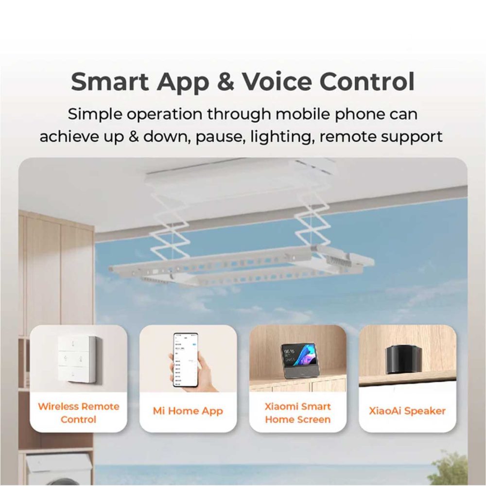 خشک‌ کن لباس هوشمند میجیا شیائومی Xiaomi B503CN Mijia Smart Clothes Dryer 1S - Image 9