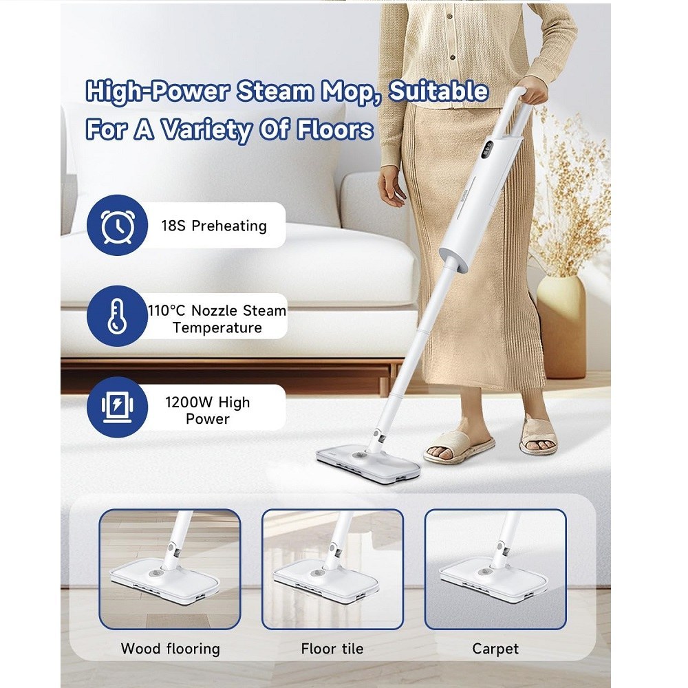Xiaomi SM01 Bomidi Steam MOP (2) بخارشوی قدرتمند شیائومی Xiaomi SM01 Bomidi Steam MOP - Image 3
