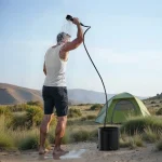 دوش کمپینگ با نمایشگر دیجیتال هوشمند گرین لاین Green Lion GNCASHWR8K Camping 8000MAH Shower 20L - Image 5