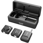 میکروفون بی‌سیم دوکاره یقه‌ای تلسین Telesin P5-MCP-14 2in1 Wireless Lavalier Microphone - Image 3