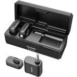 میکروفون بی‌سیم دوکاره یقه‌ای تلسین Telesin P5-MCP-14 2in1 Wireless Lavalier Microphone - Image 4