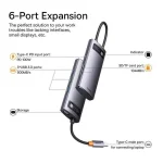هاب 6 پورت بیسوس Baseus BS-OH042 Hub Type-C 6IN1 - Image 4