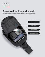 کیف کراس بادی بریو Brave BTP-07 Organizer Storage Sling Bag - Image 8