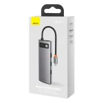 هاب 8 پورت بیسوس Baseus CAHUB-CV0G HUB 8in1 Gleam Metal - Image 4