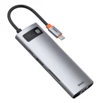 هاب 8 پورت بیسوس Baseus CAHUB-CV0G HUB 8in1 Gleam Metal - Image 9